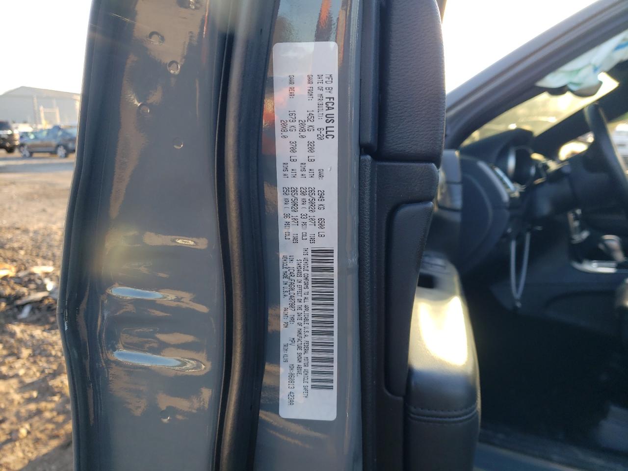 2020 Jeep Grand Cherokee VIN 1C4RJFAG0LC407807 Copart auction photo, side / front end damage thumbnail 16