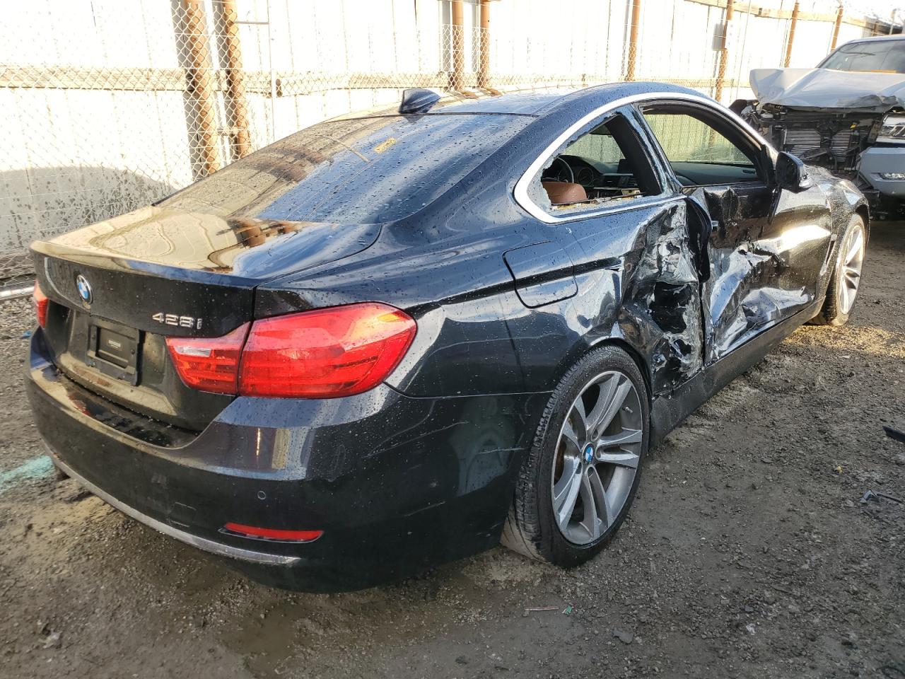 2016 BMW 4er VIN WBA3N7C51GK225943 Copart auction photo, side damage thumbnail 3