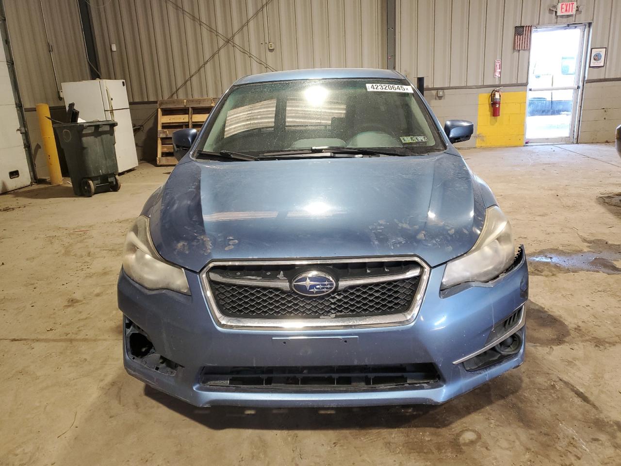2015 Subaru Impreza VIN JF1GPAC60F8225342 Copart auction photo, rear end / front end damage thumbnail 5