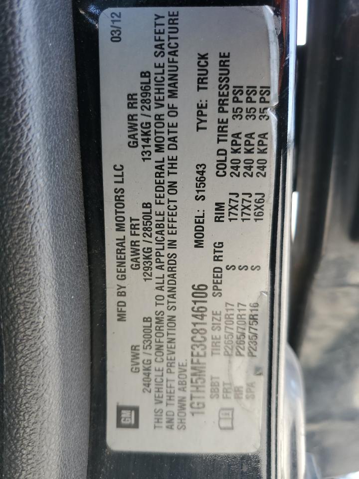 2012 GMC Canyon VIN 1GTH5MFE3C8146106 Copart auction photo, rear end damage thumbnail 12