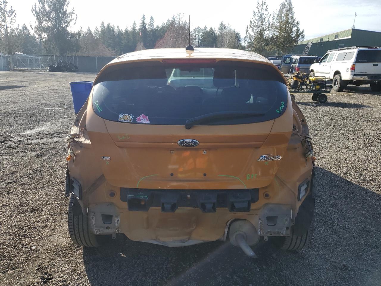 2016 Ford Fiesta VIN 3FADP4EJ0GM175349 Copart auction photo, rear end damage thumbnail 6