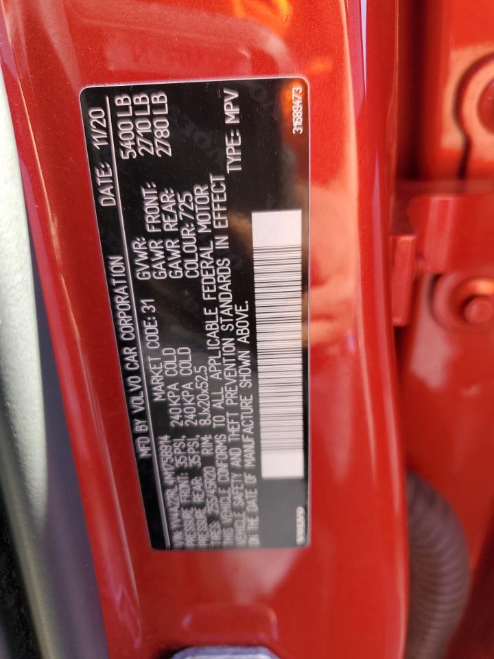 2021 Volvo XC60 VIN YV4A22RL4M1758914 Copart auction photo, front end damage thumbnail 15