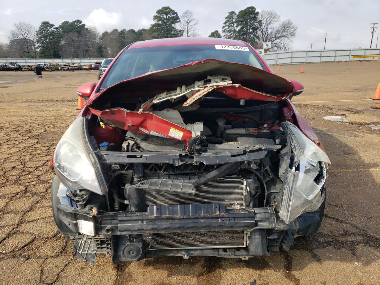 2014 KIA Rio VIN KNADN4A3XE6354113 Copart auction photo, front end damage thumbnail 5