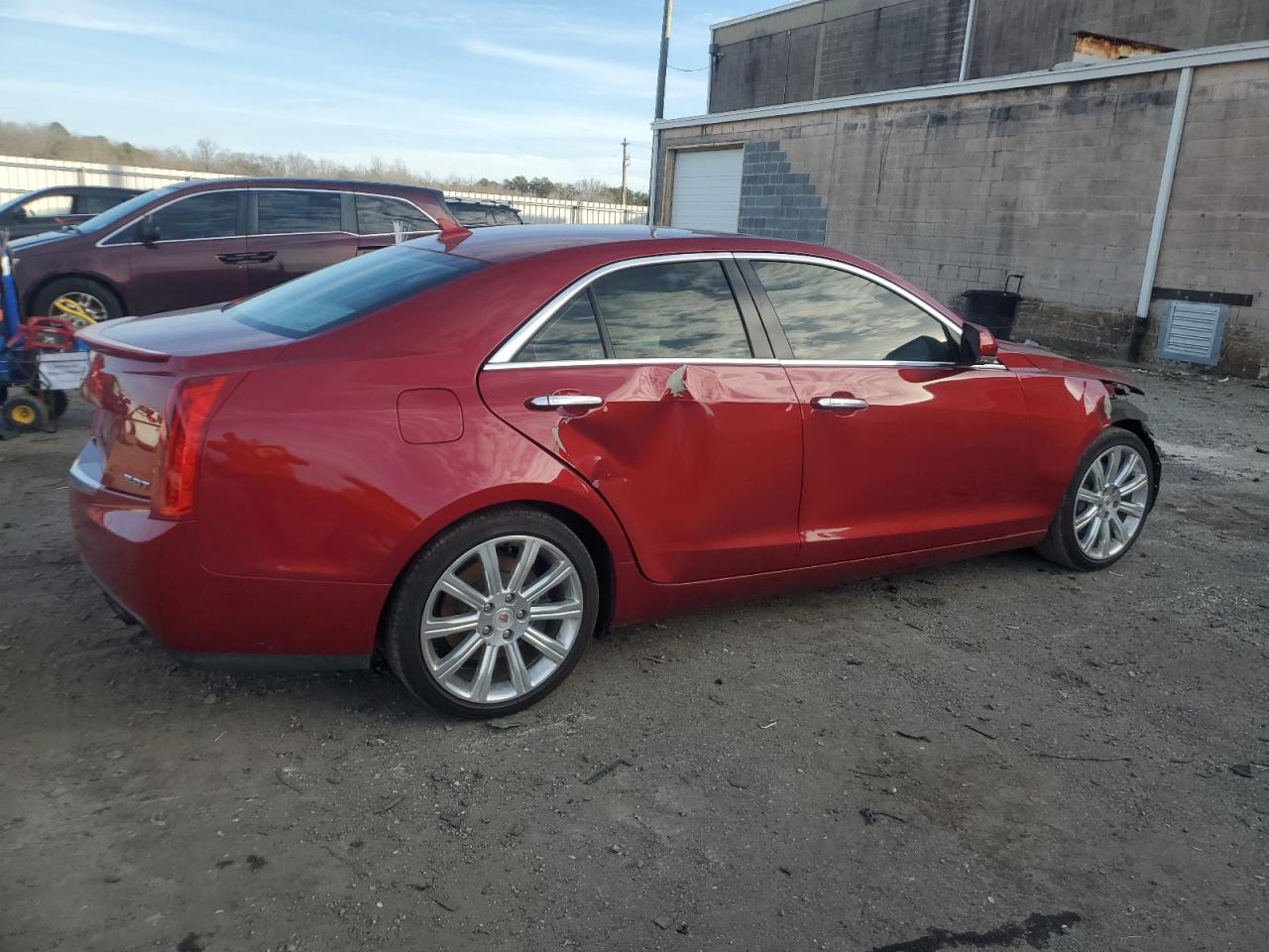 2014 Cadillac ATS VIN 1G6AB5RX0E0114716 Copart auction photo, front end / side damage thumbnail 3
