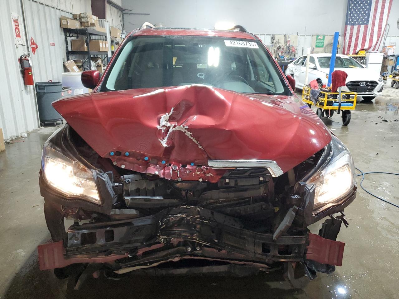 2017 Subaru Forester VIN JF2SJAEC7HH533900 Copart auction photo, front end / mechanical damage thumbnail 5