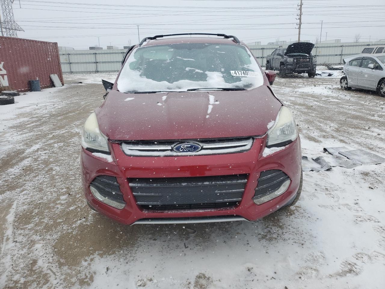 2014 Ford Escape VIN 1FMCU9G96EUA98179 Copart auction photo, side / front end damage thumbnail 5