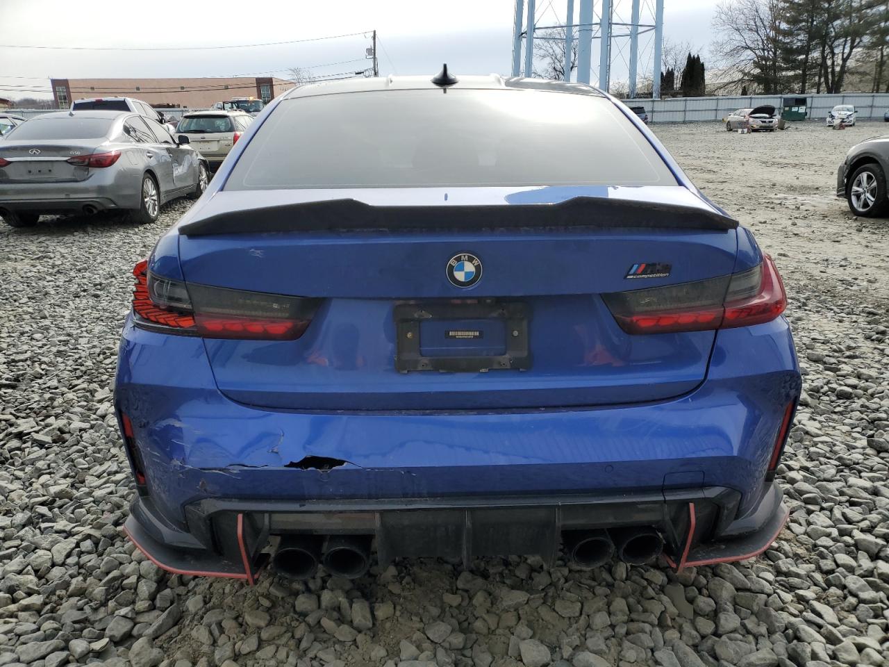 2022 BMW M3 VIN WBS43AY01NFL80708 Copart auction photo, front end / side damage thumbnail 6