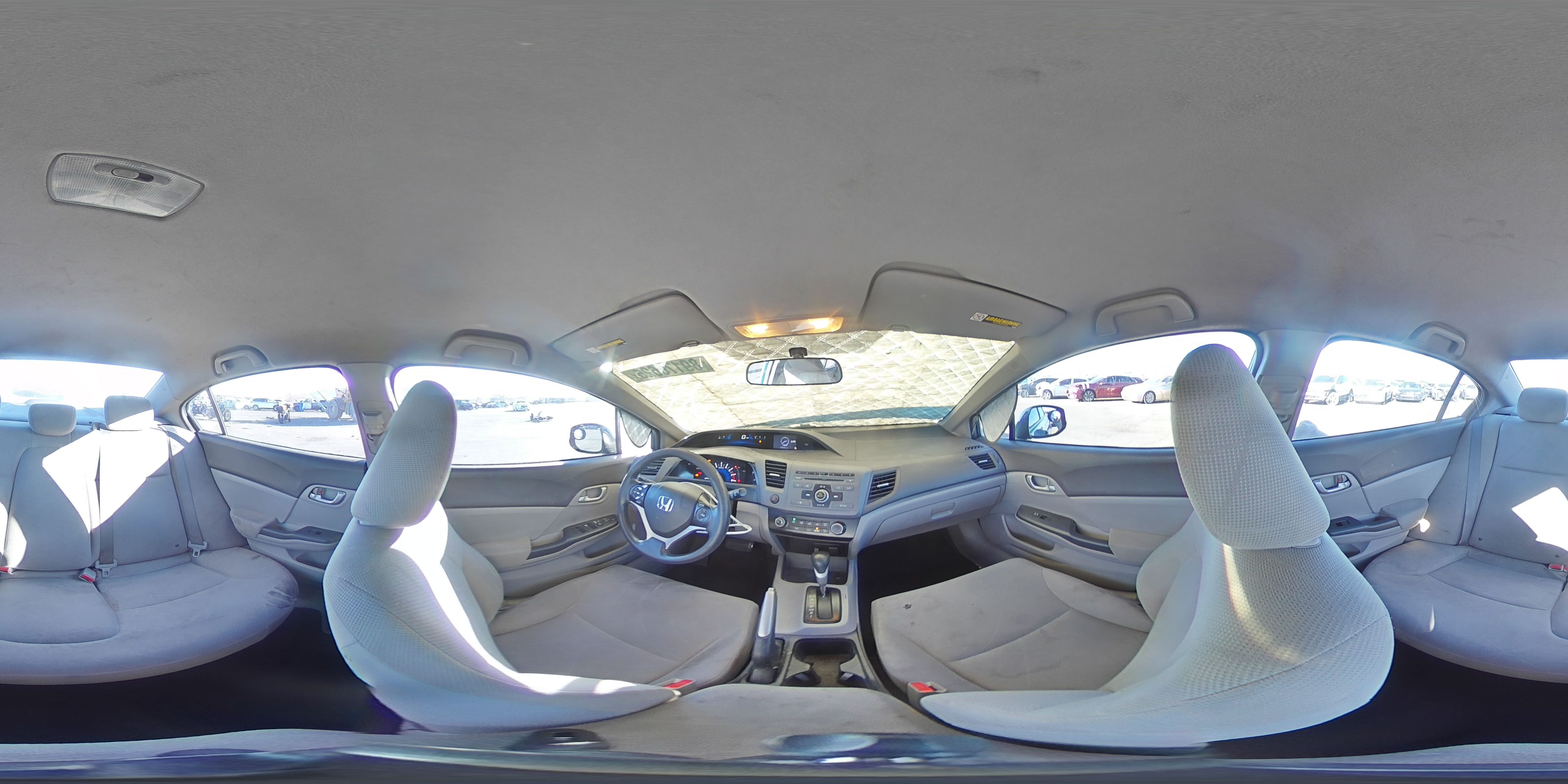 2012 Honda Civic VIN 2HGFB2F51CH548089 Copart auction photo, rear end damage thumbnail 13