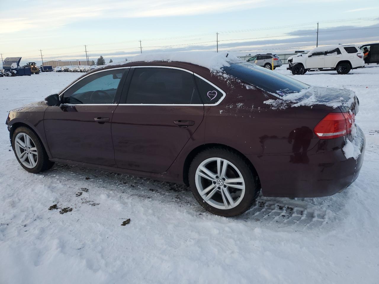 2014 Volkswagen Passat VIN 1VWBN7A30EC043476 Copart auction photo, front end / side damage thumbnail 2
