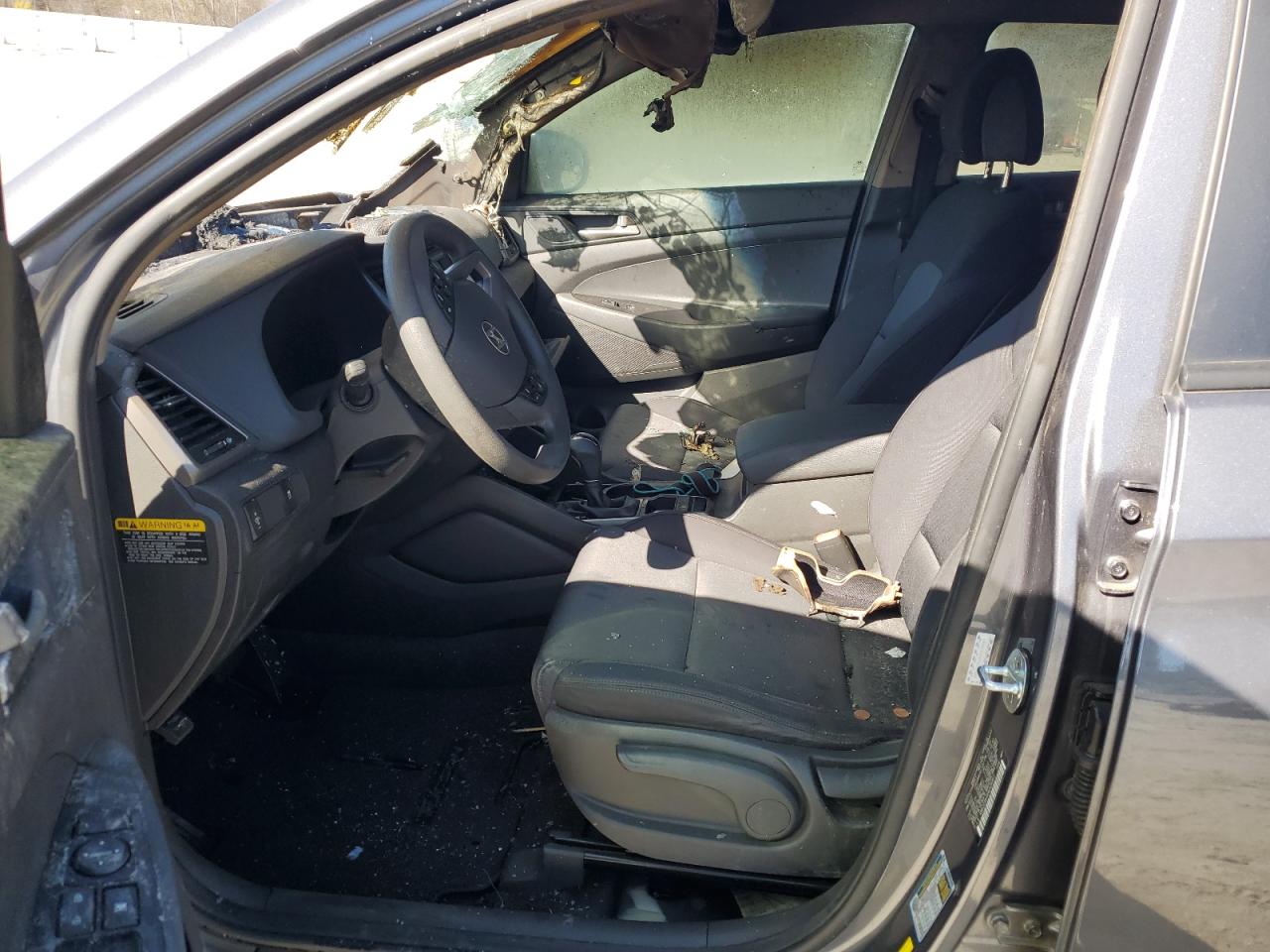 2017 Hyundai Tucson VIN KM8J23A44HU526861 Copart auction photo, burn damage thumbnail 7