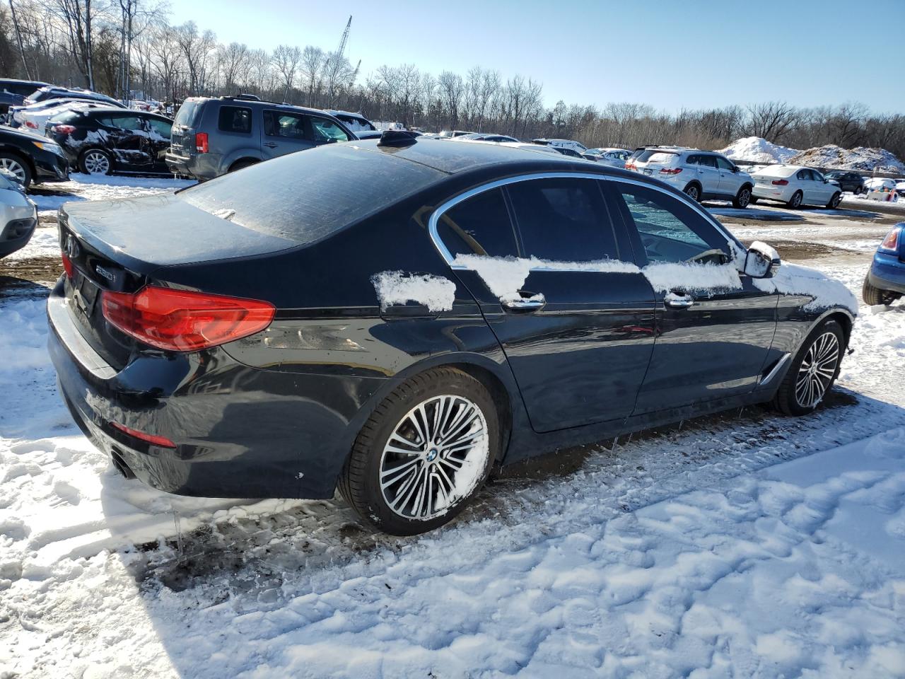 2018 BMW 5er VIN WBAJA7C51JWA74270 Copart auction photo, front end damage thumbnail 3