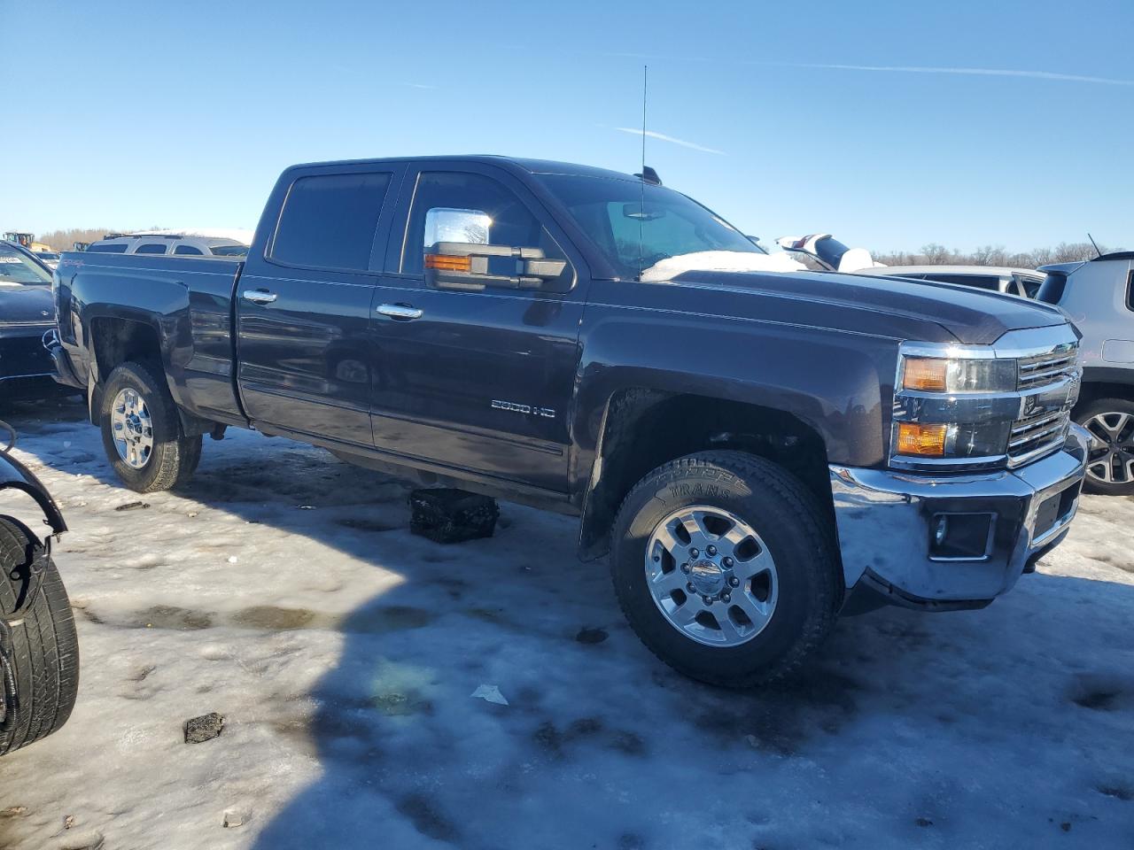 2015 Chevrolet Silverado VIN 1GC1KVEGXFF659274 Copart auction photo, burn damage thumbnail 4