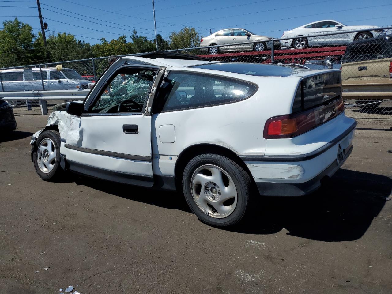 1991 Honda Civic VIN JHMED9365MS012541 Copart auction photo, all over damage thumbnail 2