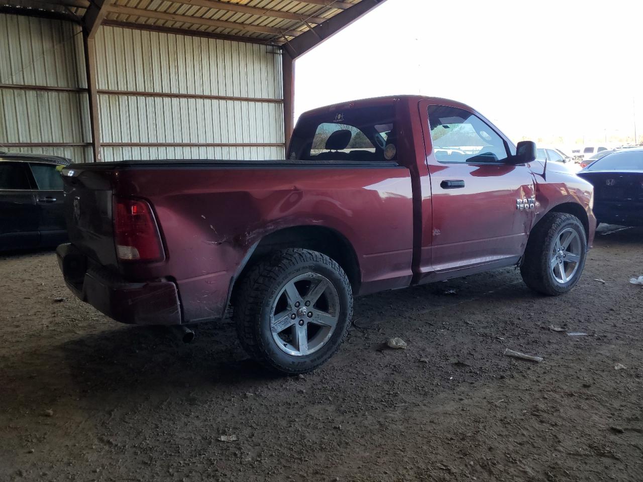 2014 RAM 1500 VIN 3C6JR6AG3EG324367 Copart auction photo, front end / rear end damage thumbnail 3