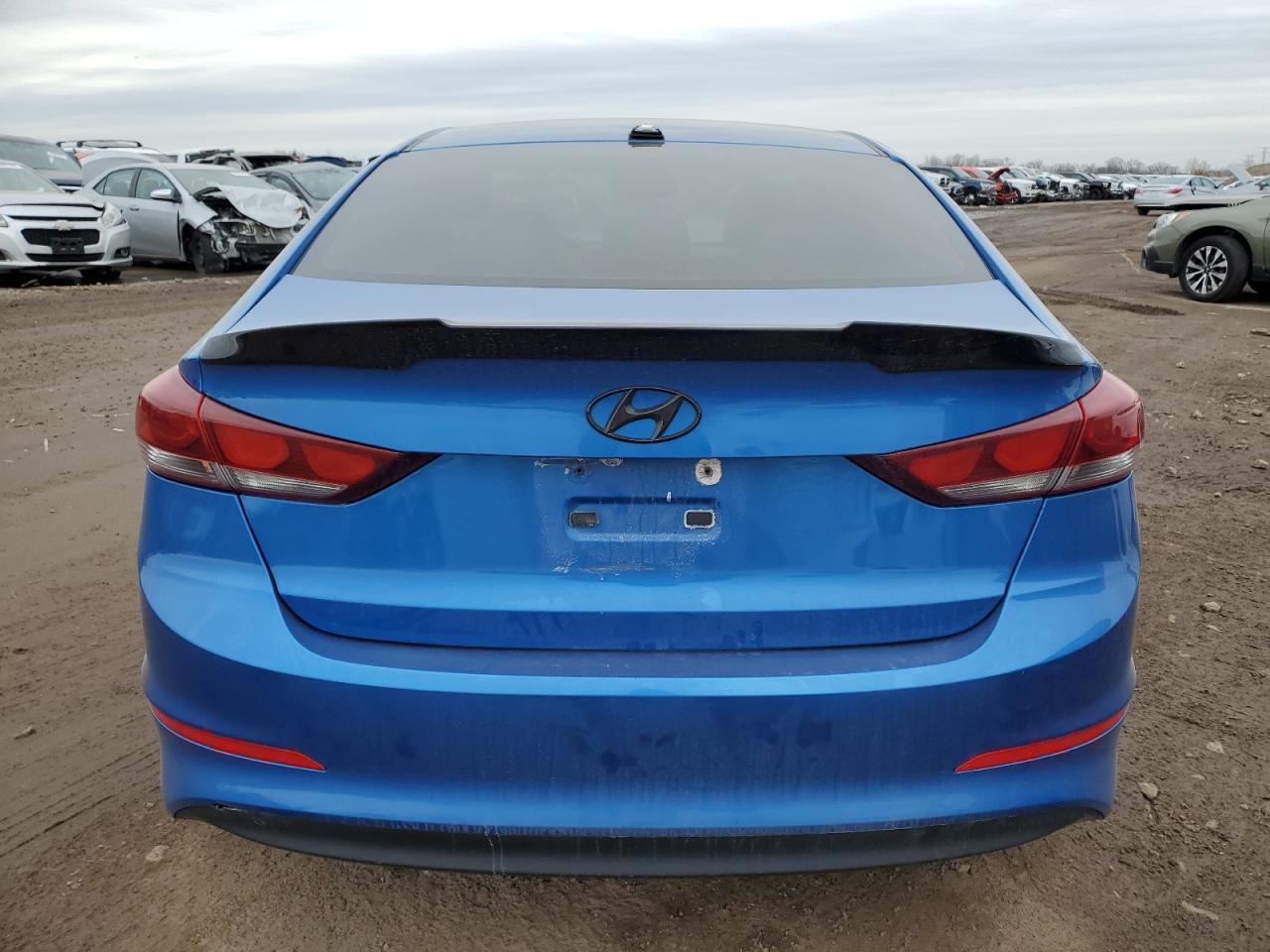 2018 Hyundai Elantra VIN KMHD84LFXJU548000 Copart auction photo, front end / minor dent/scratches damage thumbnail 6