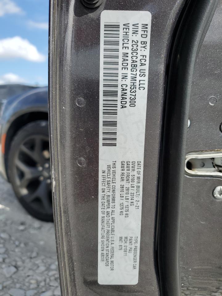 2021 Chrysler 300 VIN 2C3CCABG7MH537300 Copart auction photo, undercarriage damage thumbnail 12