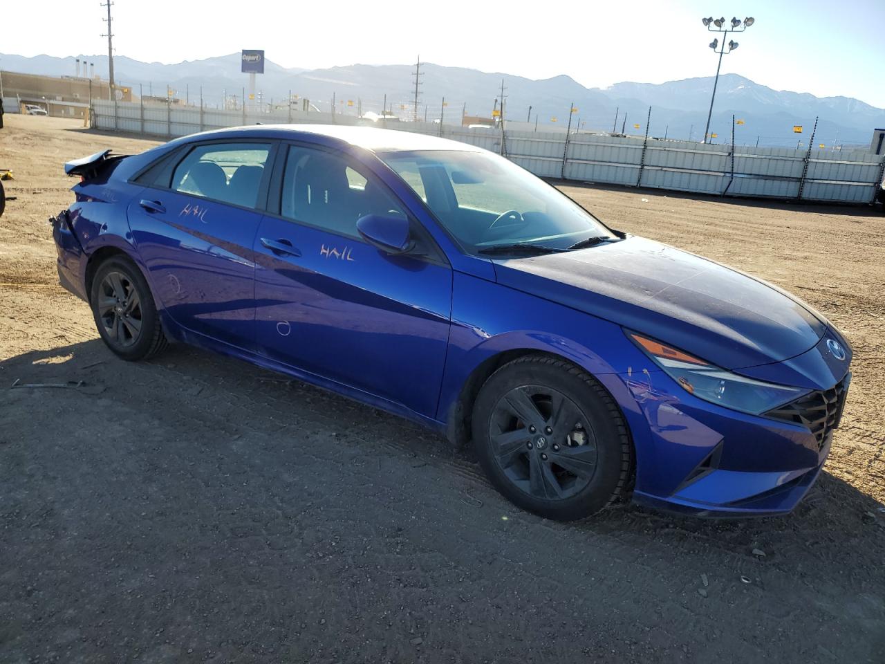 2022 Hyundai Elantra VIN 5NPLM4AG4NH063472 Copart auction photo, rear end / hail damage thumbnail 4