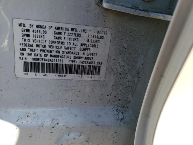 2016 Acura ILX VIN 19UDE2F84GA016056 Copart auction photo, front end damage thumbnail 12