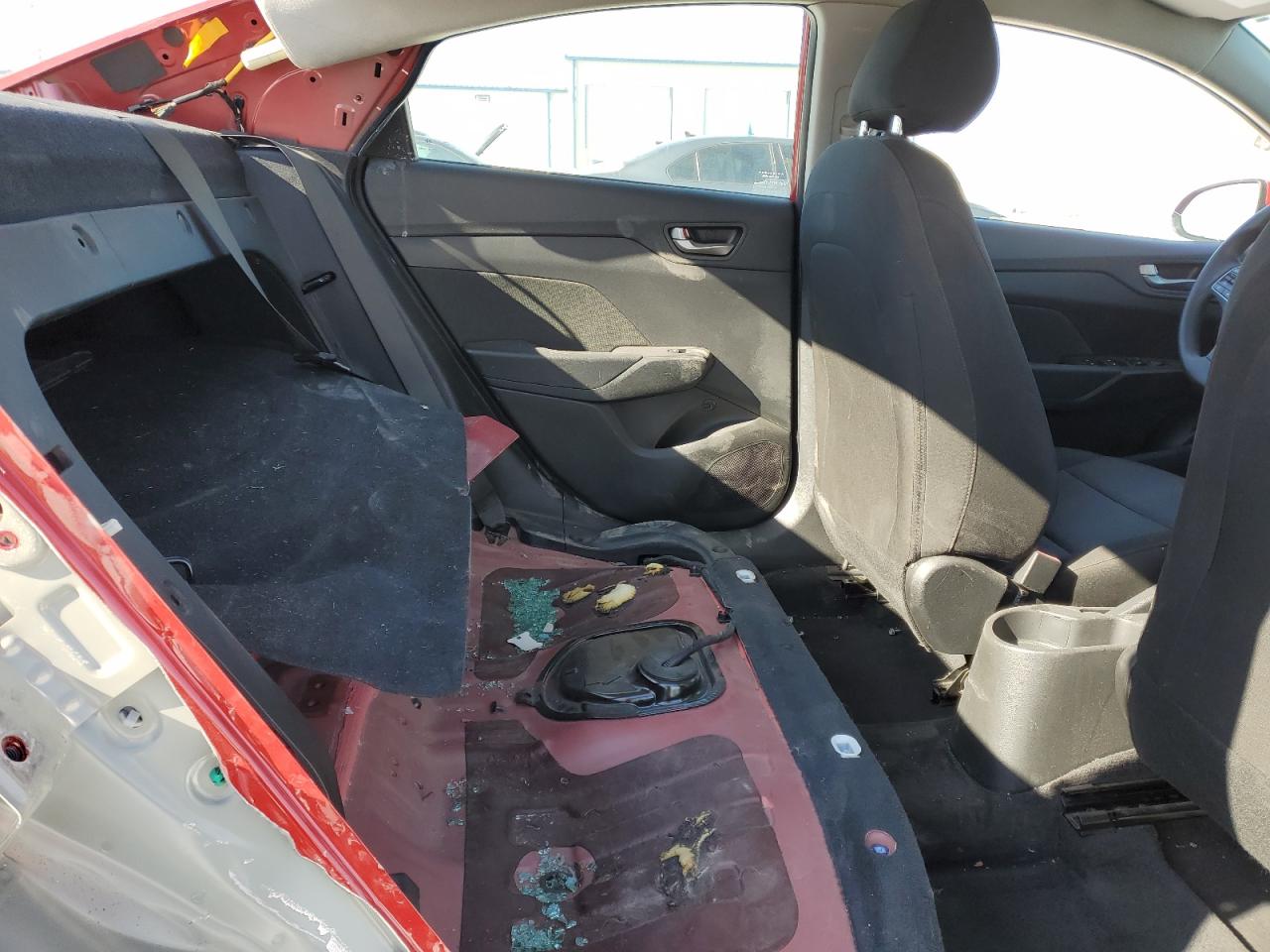 2021 Hyundai Accent VIN 3KPC24A69ME144371 Copart auction photo, side / stripped damage thumbnail 11