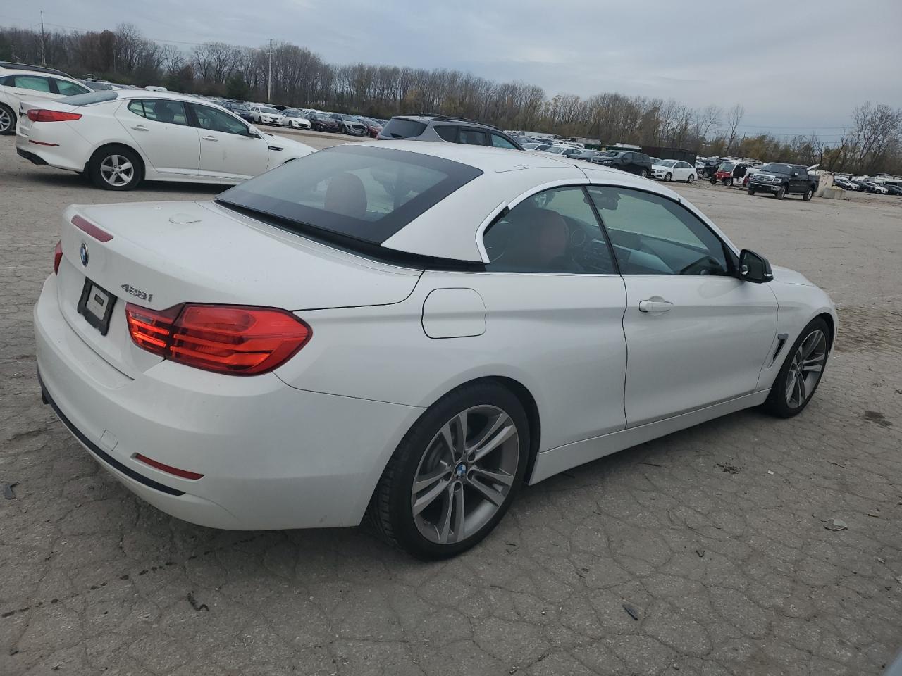 2015 BMW 4er VIN WBA3V5C56FP752480 Copart auction photo, top/roof damage thumbnail 3
