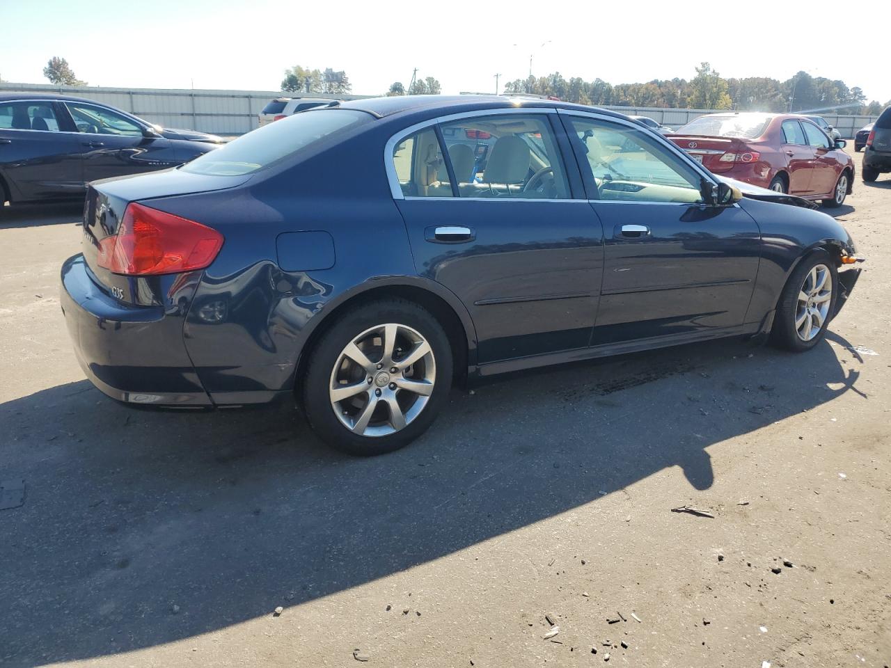 2006 Infiniti G VIN JNKCV51E36M505178 Copart auction photo, front end / rear end damage thumbnail 3