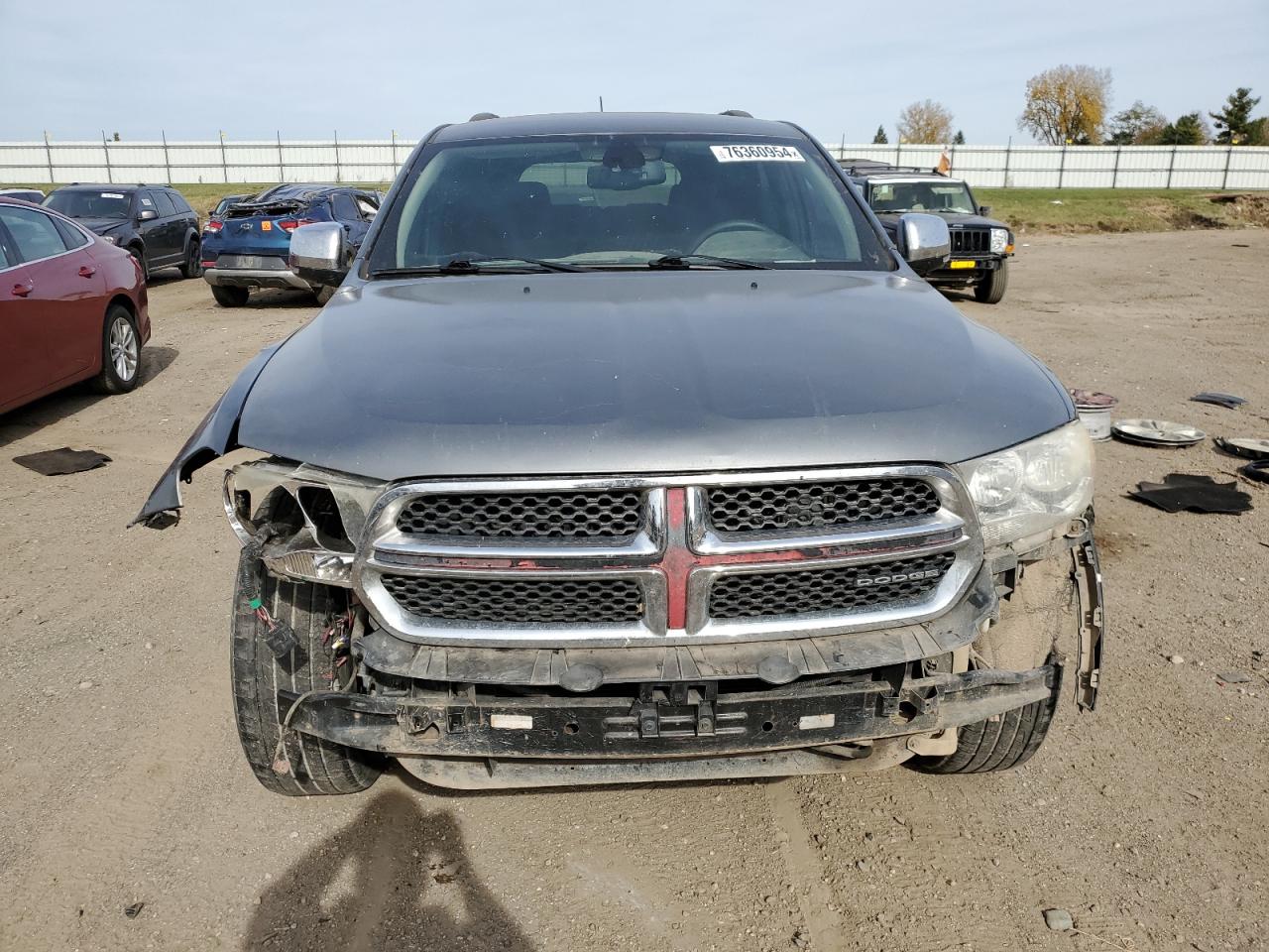 2011 Dodge Durango VIN 1D4RE4GG8BC712490 Copart auction photo, front end damage thumbnail 5