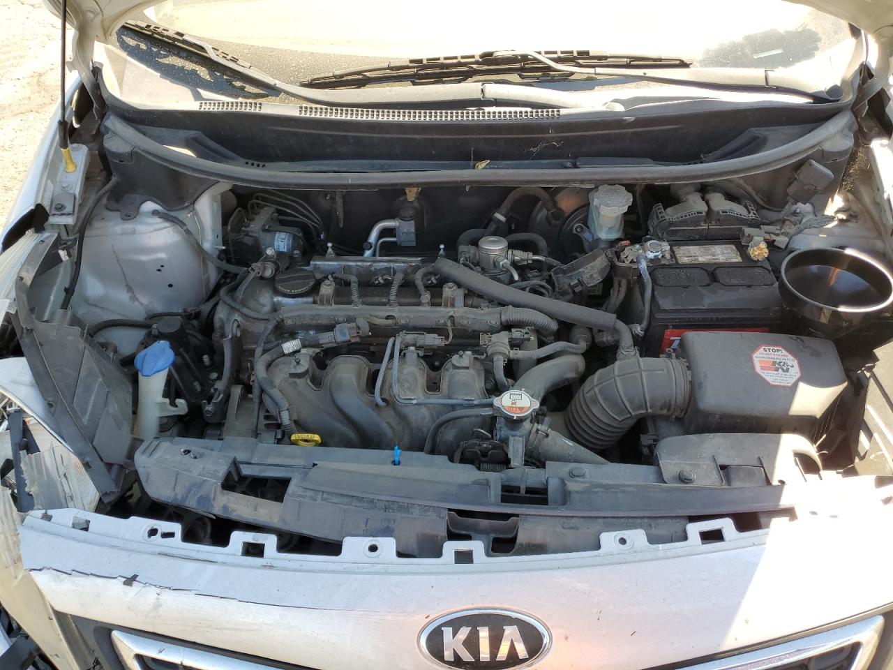 2013 KIA Rio VIN KNADM4A37D6280893 Copart auction photo, rear end / front end damage thumbnail 12