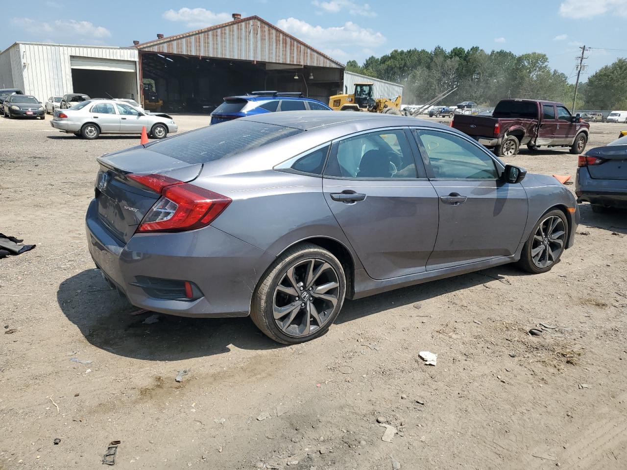 2019 Honda Civic VIN 2HGFC2F81KH589523 Copart auction photo, side damage thumbnail 3