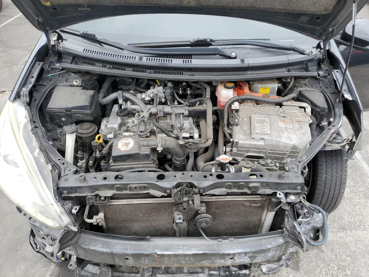 2015 Toyota Prius VIN JTDKDTB31F1108264 Copart auction photo, front end damage thumbnail 11