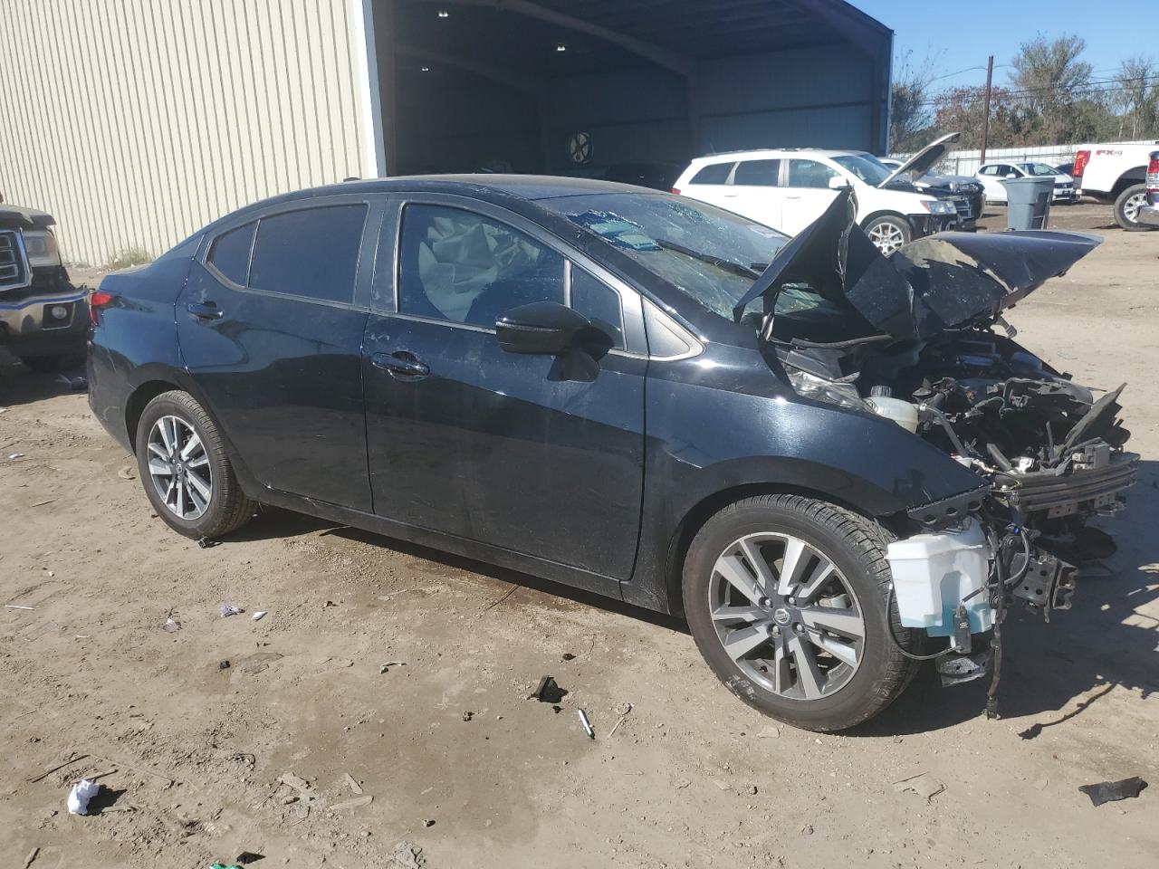 2021 Nissan Versa VIN 3N1CN8EV9ML887692 Copart auction photo, front end / side damage thumbnail 4