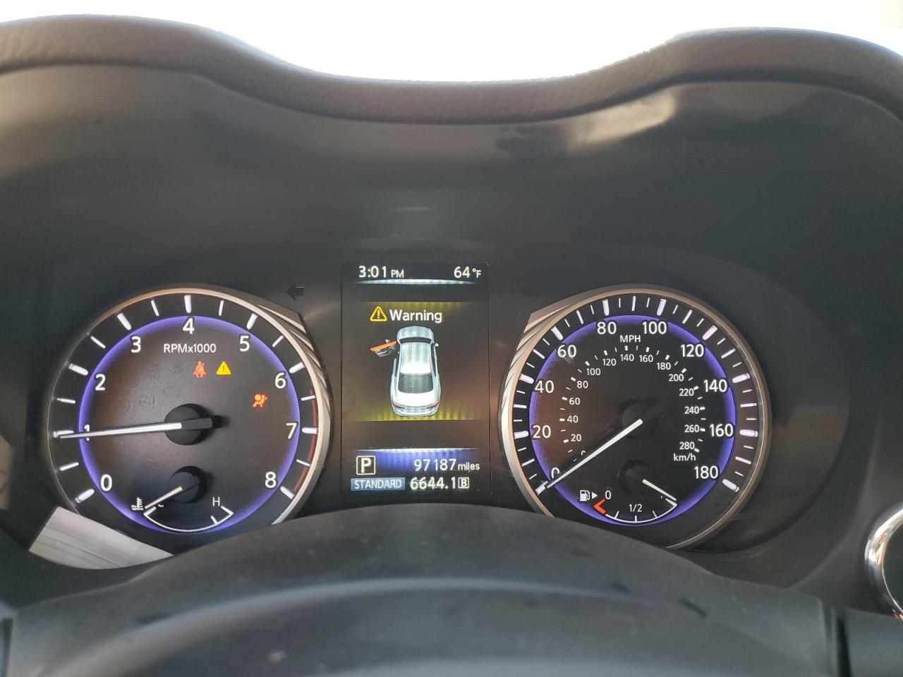 2017 Infiniti Q50 VIN JN1CV7AR2HM681466 Copart auction photo, side / front end damage thumbnail 9