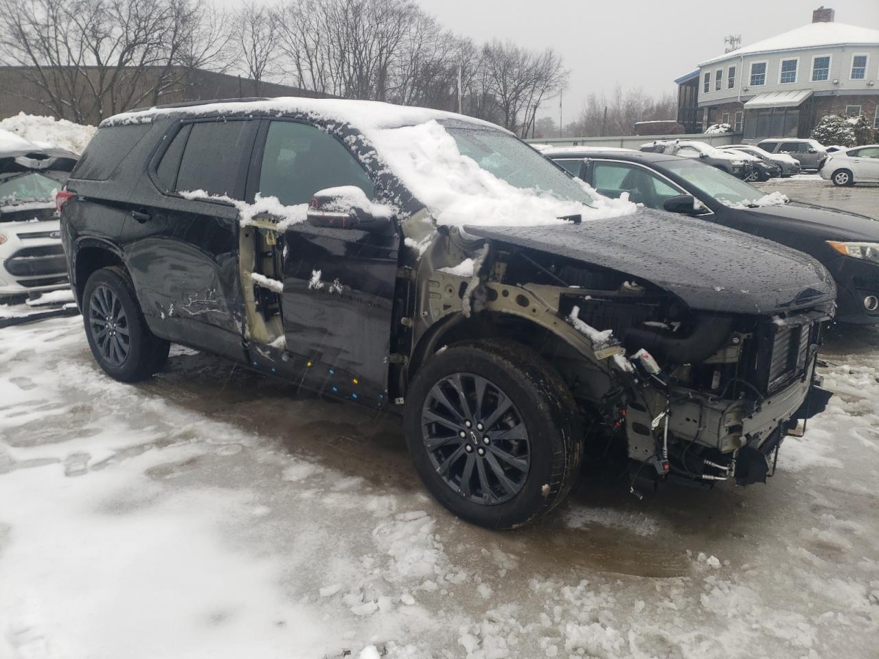 2022 Chevrolet Traverse VIN 1GNEVJKW7NJ128727 Copart auction photo, front end / side damage thumbnail 4