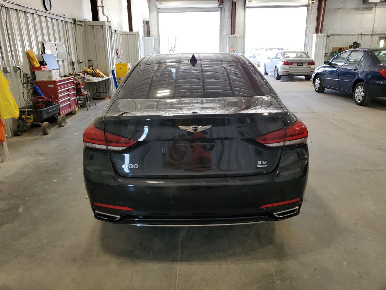 2018 Genesis G80 VIN KMHGN4JE7JU232778 Copart auction photo, front end damage thumbnail 6