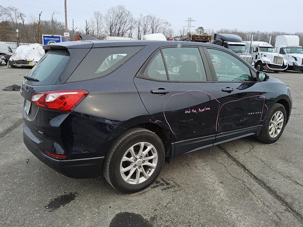 2020 Chevrolet Equinox VIN 3GNAXSEV4LS700950 Copart auction photo, side damage thumbnail 3