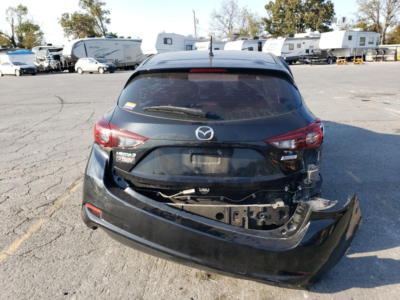 2018 Mazda 3 VIN 3MZBN1L38JM200898 Copart auction photo, side / rear end damage thumbnail 6