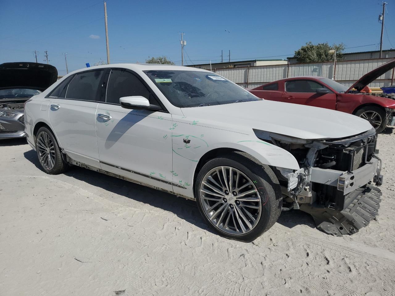 2019 Cadillac CT6 VIN 1G6KP5R63KU143922 Copart auction photo, front end / side damage thumbnail 4