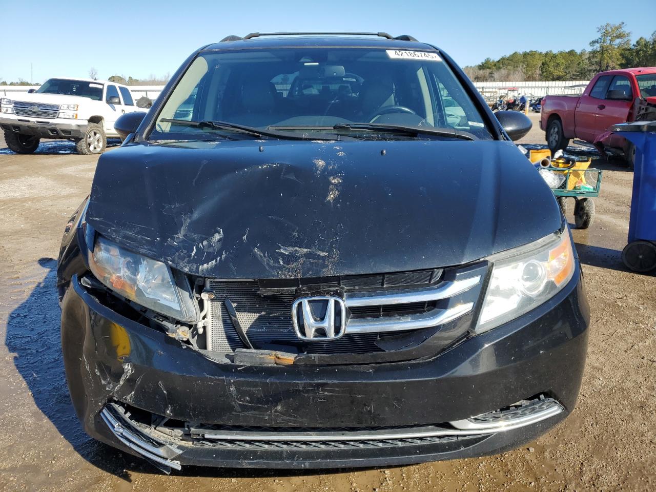 2014 Honda Odyssey VIN 5FNRL5H67EB032750 Copart auction photo, front end damage thumbnail 5