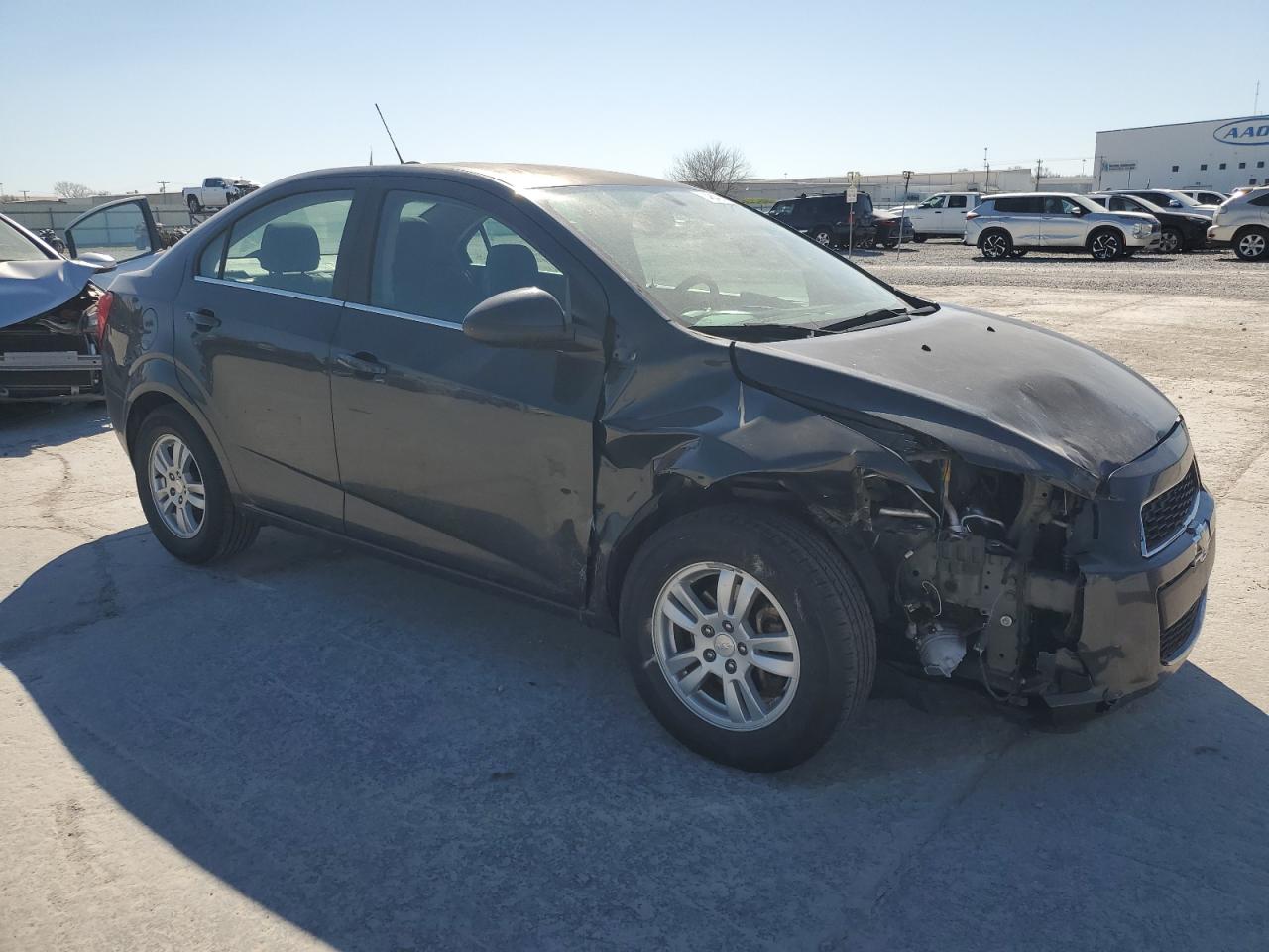 2015 Chevrolet Sonic VIN 1G1JC5SH3F4146740 Copart auction photo, front end / side damage thumbnail 4
