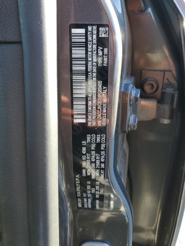 2017 Jeep Renegade VIN ZACCJBCB2HPG60405 Copart auction photo, front end damage thumbnail 12