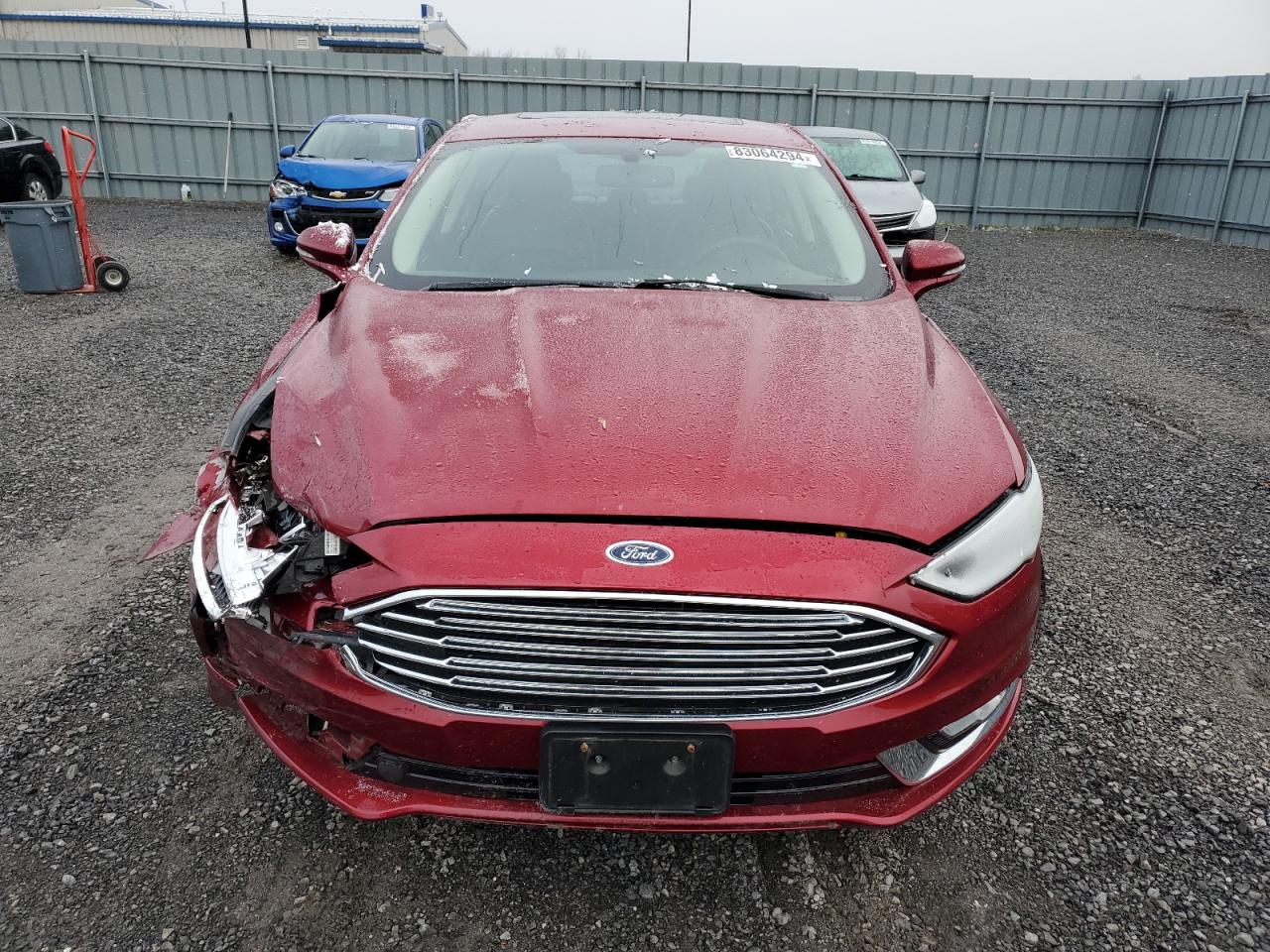 2017 Ford Fusion VIN 3FA6P0T97HR376129 Copart auction photo, front end / rear end damage thumbnail 5