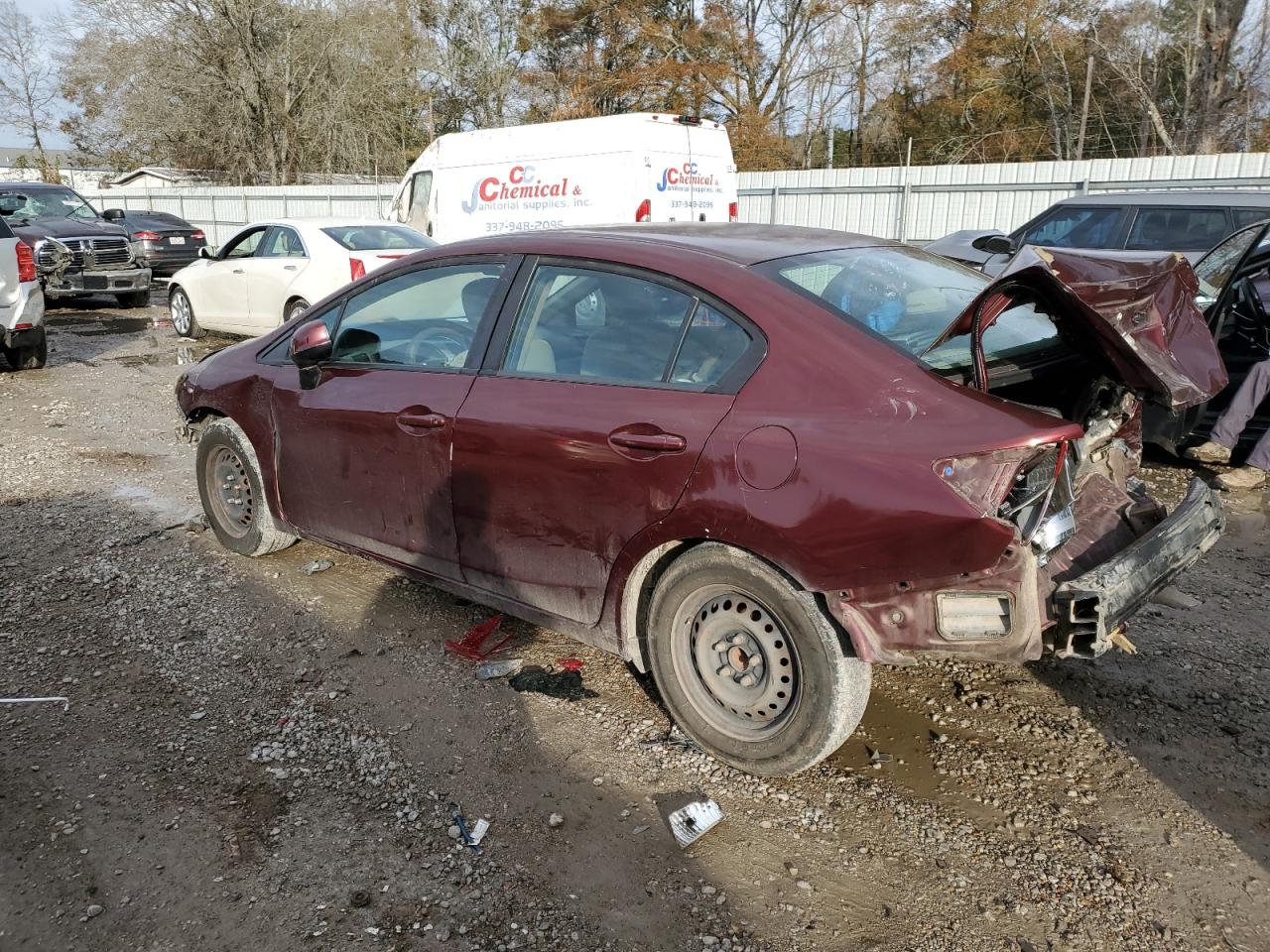 2012 Honda Civic VIN 19XFB2F56CE025080 Copart auction photo, all over damage thumbnail 2