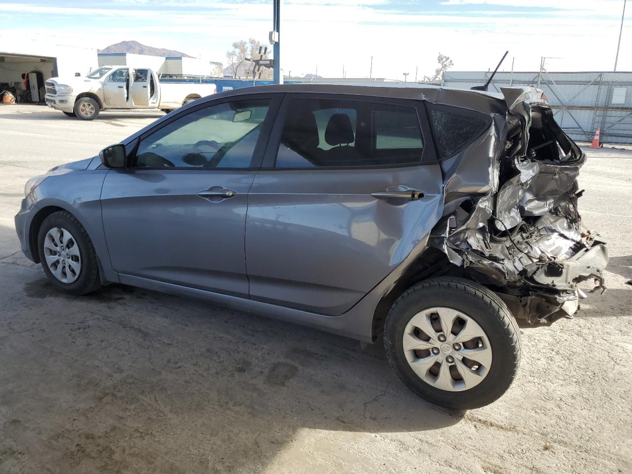 2015 Hyundai Accent VIN KMHCT5AE4FU232299 Copart auction photo, rear end / side damage thumbnail 2