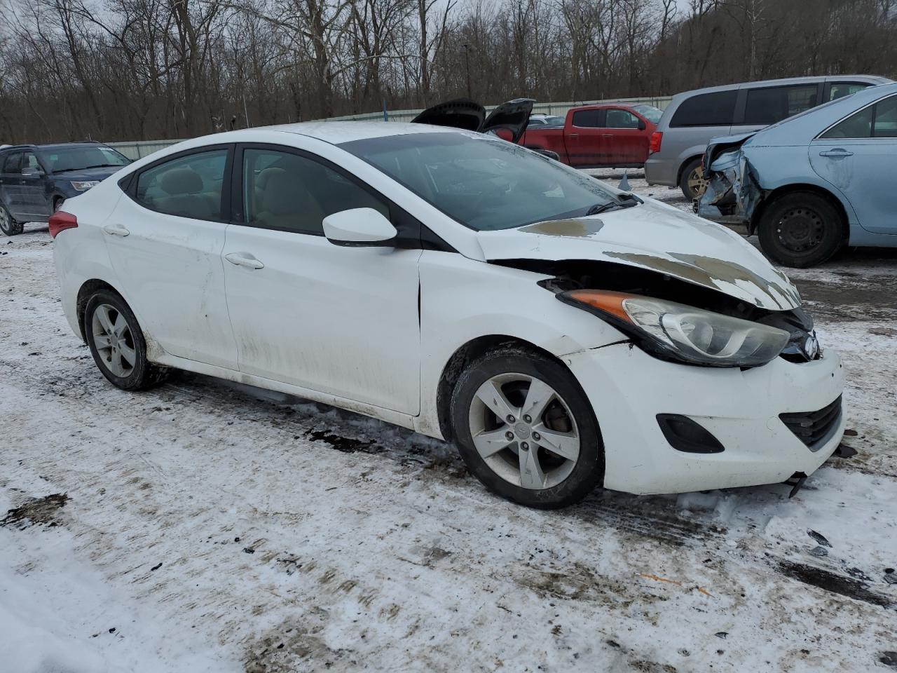 2013 Hyundai Elantra VIN 5NPDH4AE3DH304234 Copart auction photo, front end / side damage thumbnail 4