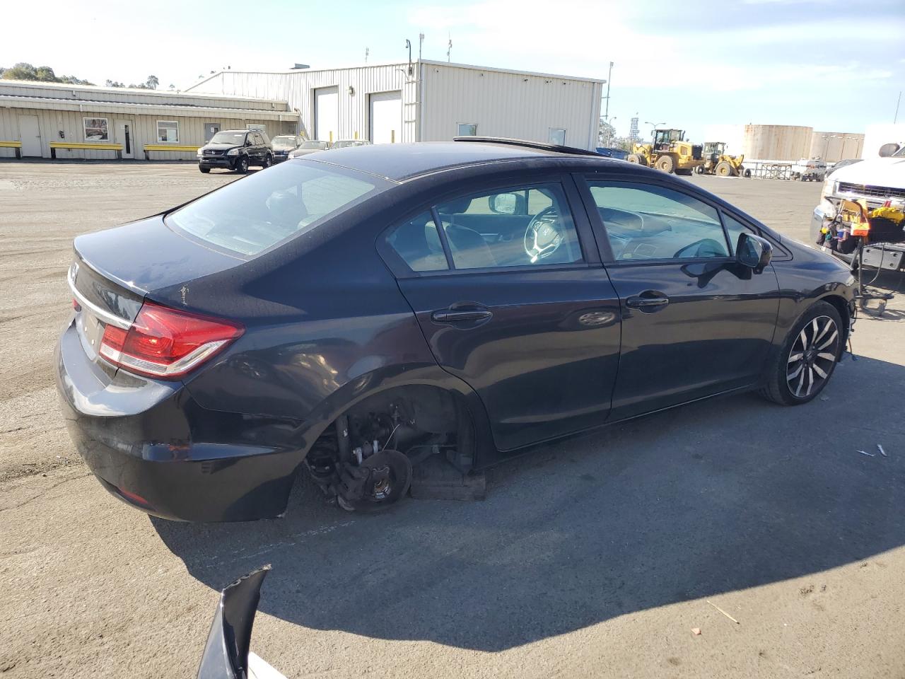2015 Honda Civic VIN 2HGFB2F9XFH526020 Copart auction photo, front end / undercarriage damage thumbnail 3