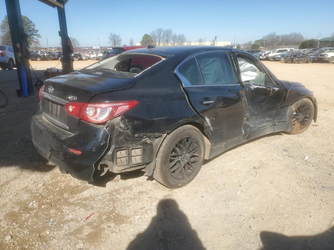 2014 Infiniti Q50 VIN JN1BV7AP8EM677816 Copart auction photo, all over damage thumbnail 3