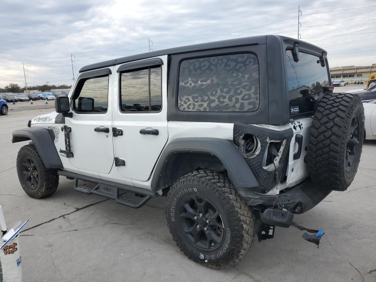 2021 Jeep Wrangler VIN 1C4HJXDN6MW669813 Copart auction photo, front end / rear end damage thumbnail 2