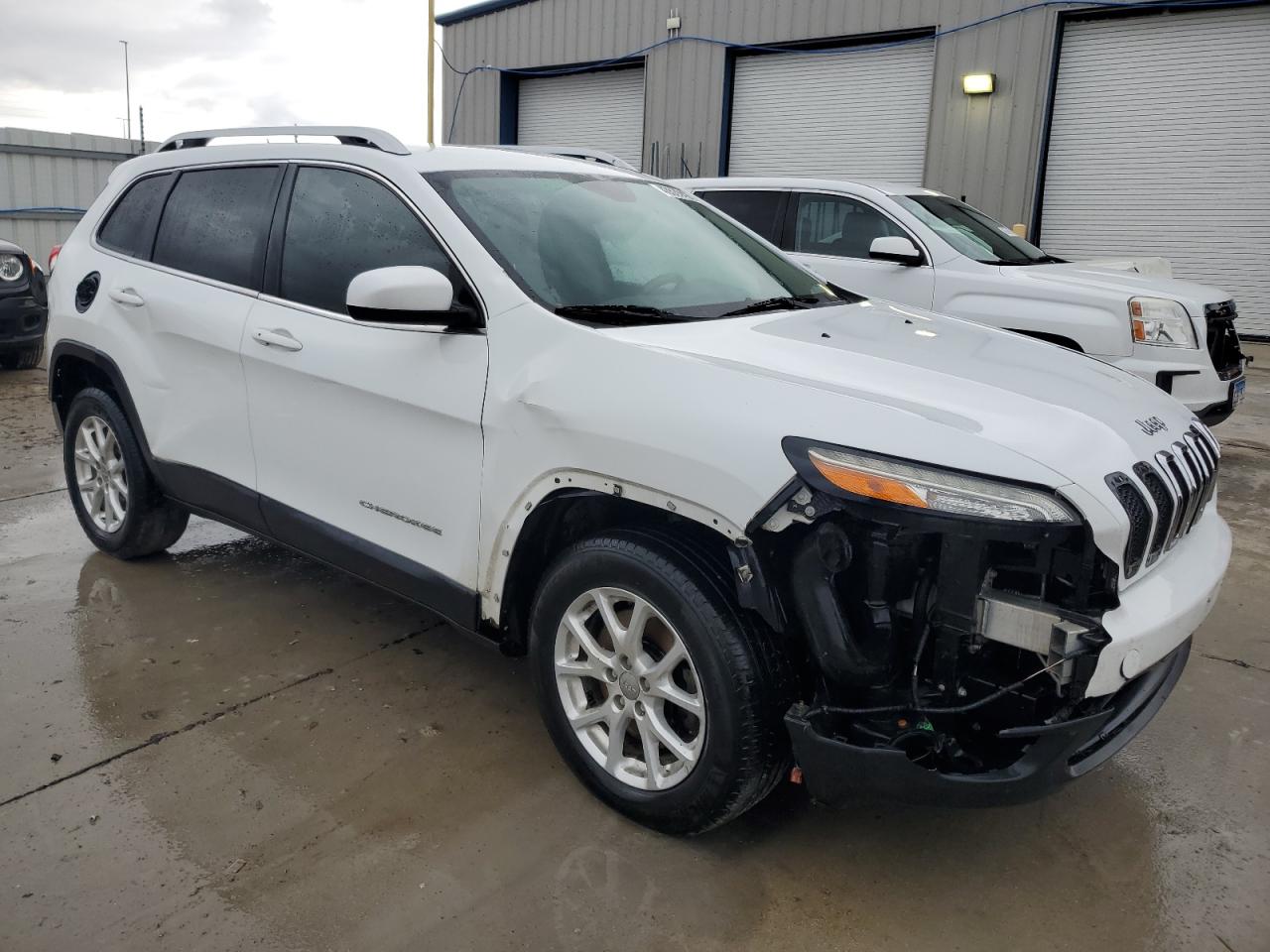2014 Jeep Grand Cherokee VIN 1C4PJMCS3EW128477 Copart auction photo, front end / side damage thumbnail 4
