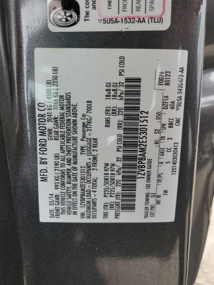 2014 Ford Mustang VIN 1ZVBP8AM2E5301512 Copart auction photo, side / minor dent/scratches damage thumbnail 12