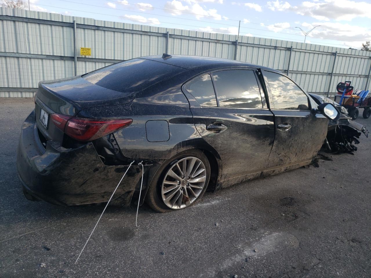 2018 Infiniti Q50 VIN JN1EV7AP1JM355137 Copart auction photo, all over damage thumbnail 3