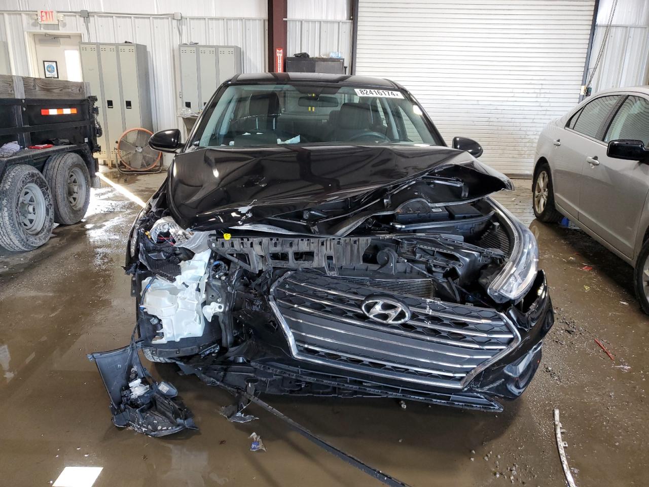 2019 Hyundai Accent VIN 3KPC24A38KE067513 Copart auction photo, front end / side damage thumbnail 5